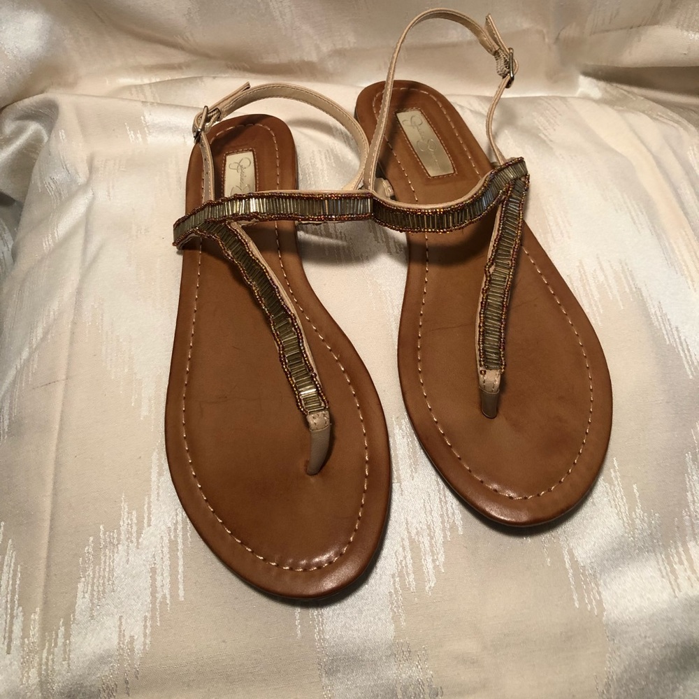 NWOT Jessica Simpson beaded sandal